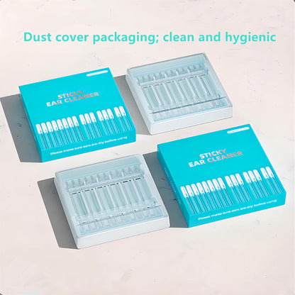 24 PCS Sticky Ear Wax Removal Kit, Disposable Adhesive Ear Cleaner with Dust Cover